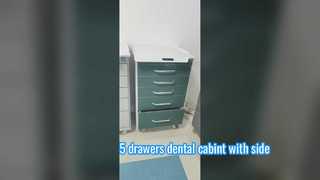 Cabine odontológica de 5 gavetas com bandeja lateral