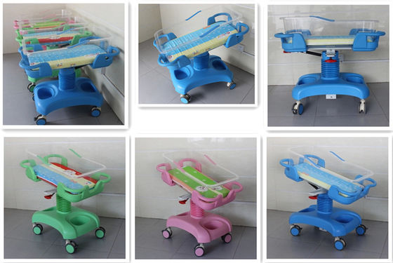 Medical Hospital Baby Cart Trolley Bed Home Use ABS Basin Steel Frame