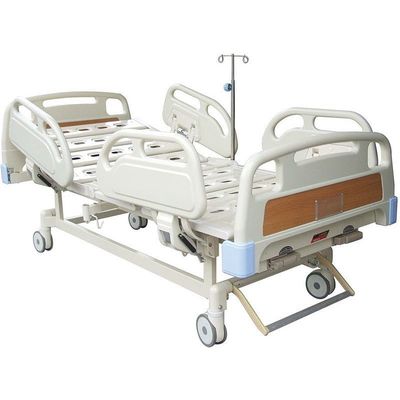 Steel Frame 2 Crank Manual Hospital Bed Backrest Max Upward Angle 70 Degree