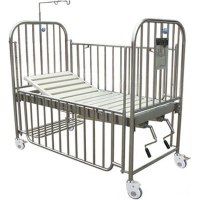2 Crank Manual Children Hospital Bed 1600 X 800 X 700mm Size