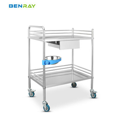 3 Layer Hospital Stainless Steel  Medical Instrument Trolley