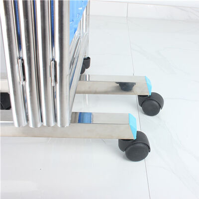 Portable Hospital Stainless Steel Optional Color 3-Folding Bed Screen