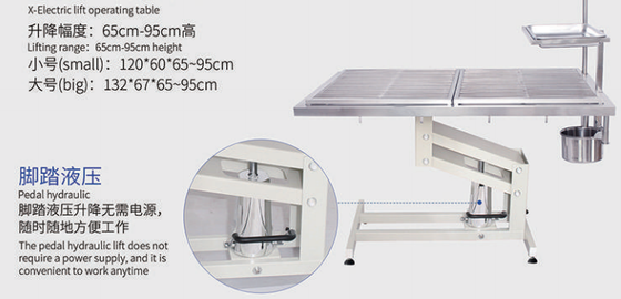 Stainless Steel 304 Electric Veterinary Operating Table Animal Operation Table