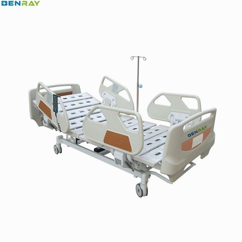 Electric 5 Function Hospital Bed For Patients Steel Frame