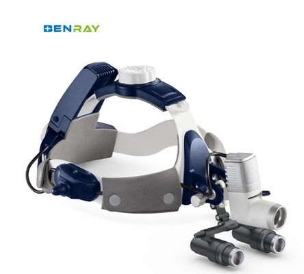 BR-HL08 Cirurgia Lente acrílica Lâmpada de ampliação de cabeça LED Luz clínica odontológica médica Farol cirúrgico integrado Construído