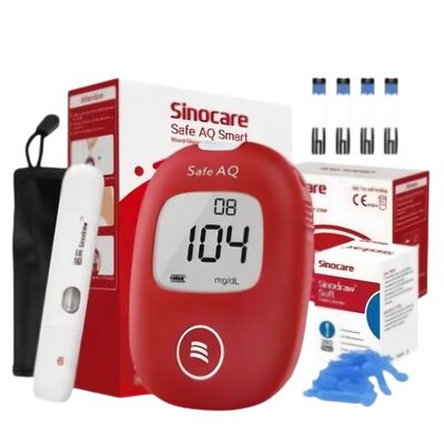 Usar em casa Medidor de glicose no sangue Monitor de glicose no sangue Medidor de glicose no sangue Com 50 tiras de teste e 50 lancetas estéreis